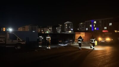 ERZİNCAN (AA) – Erzincan'da bir inşaat sahasındaki doğal gaz kaçağı,