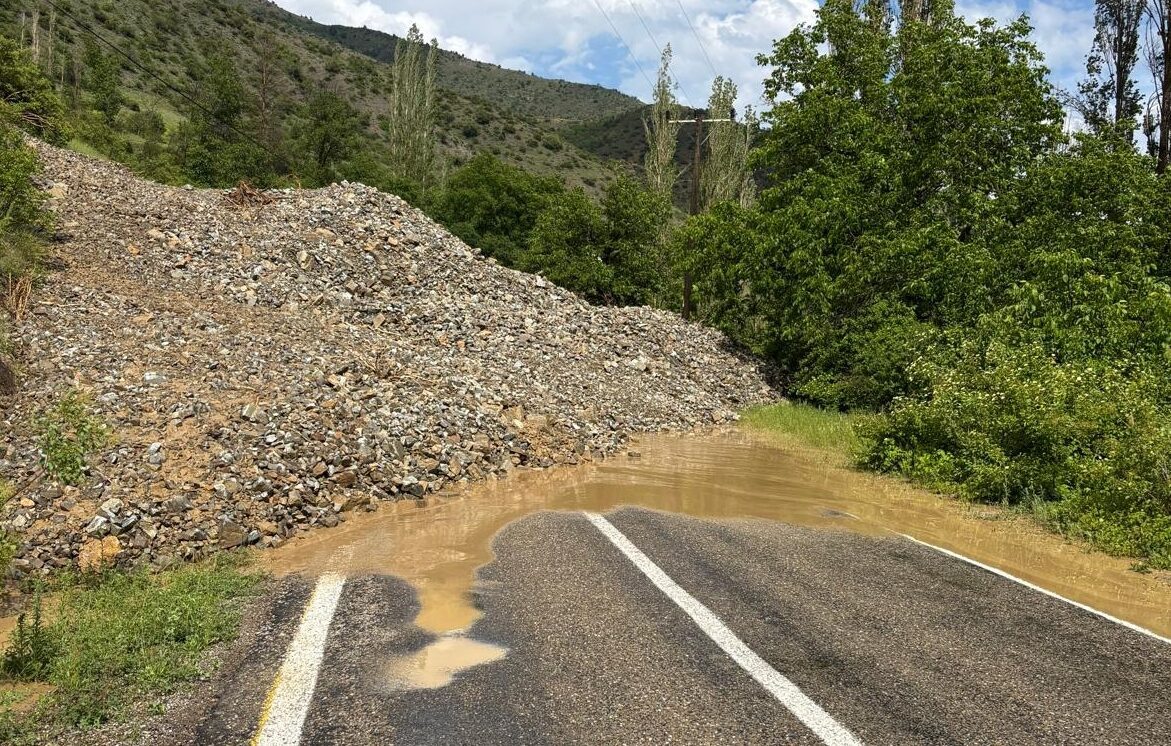 ERZURUM (AA) – Erzurum'un Tortum ilçesinde etkili olan sağanak yağışın