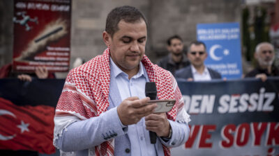 ERZURUM (AA) – Erzurum'da hekimler ve sağlık çalışanları, İsrail'in Gazze'ye