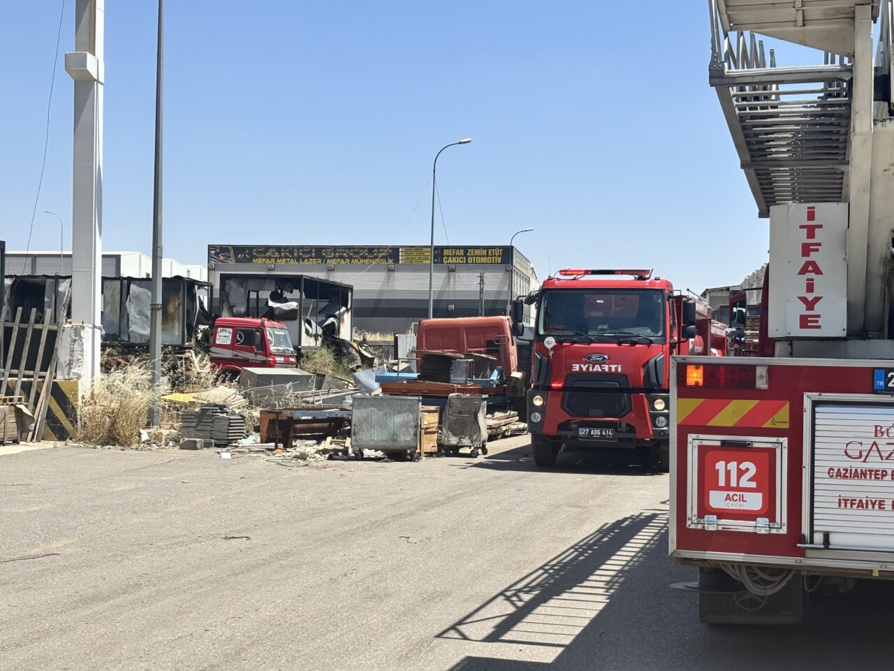 GAZİANTEP (AA) – Gaziantep'in Şehitkamil ilçesinde metal işleme atölyesinde çıkan