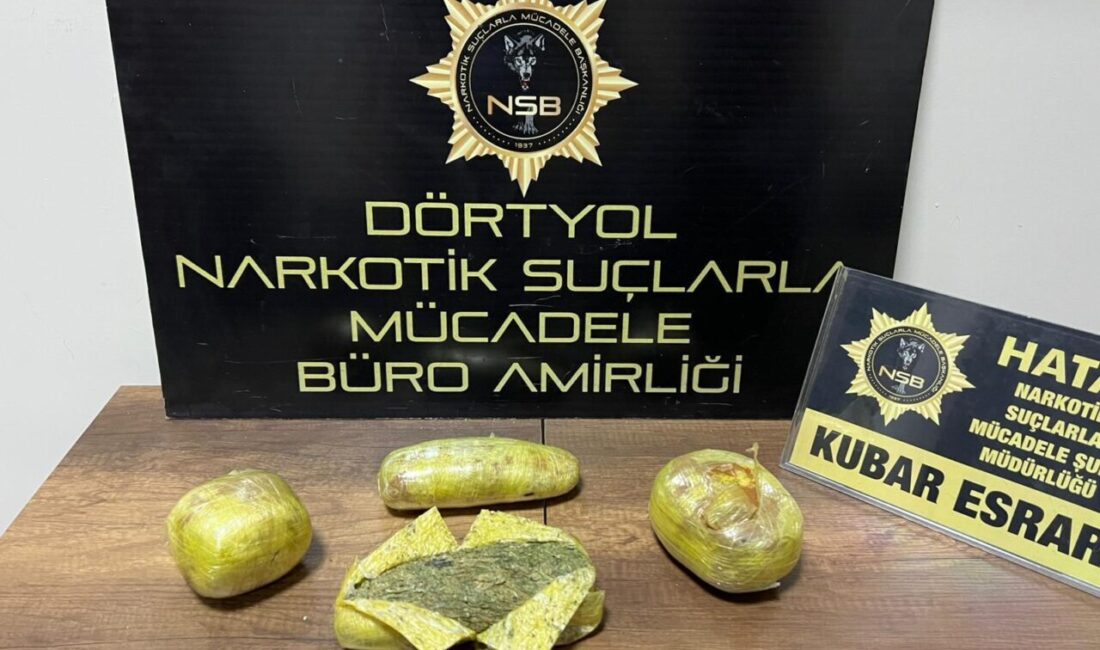 HATAY (AA) – Hatay'ın Erzin ilçesinde motosikletinde 1 kilo 339
