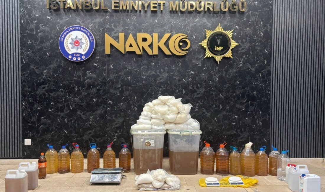 İSTANBUL (AA) – İstanbul'da düzenlenen operasyonda 187 kilo 250 gram