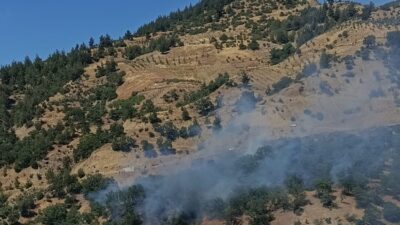 KAHRAMANMARAŞ (AA) – Kahramanmaraş'ın Onikişubat ilçesinde çıkan orman yangını ekiplerin