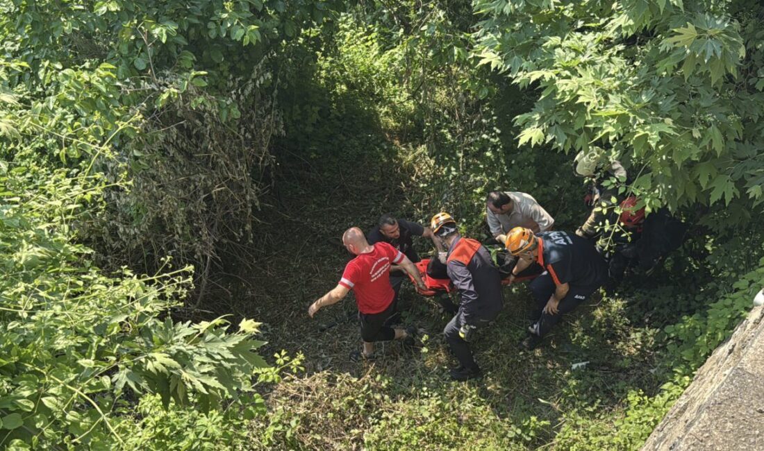 KOCAELİ (AA) – Kocaeli'nin Başiskele ilçesinde otomobilin uçuruma devrilmesi sonucu