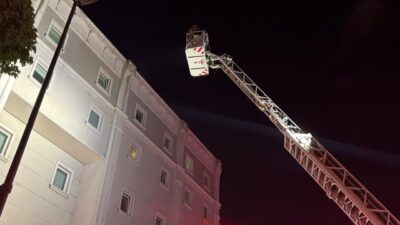 İSTANBUL (AA) – Küçükçekmece'de özel kız yurdunun bacasında çıkan yangın