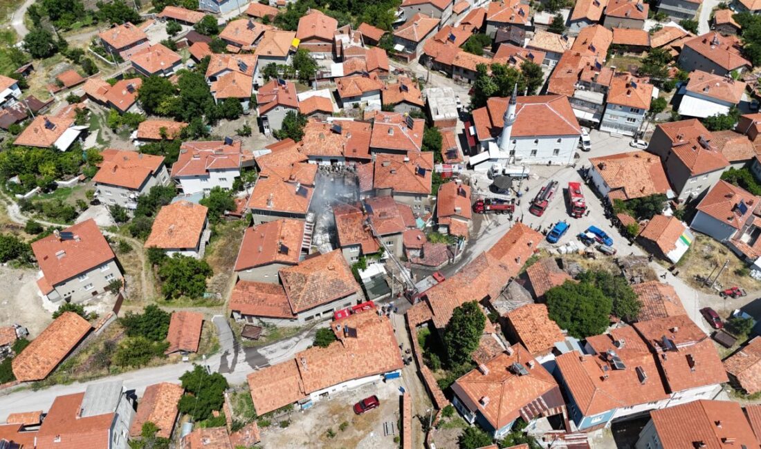 KÜTAHYA (AA) – Kütahya'nın Domaniç ilçesinde çıkan yangında 3 evde