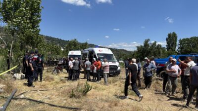 KÜTAHYA (AA) – Kütahya'nın Simav ilçesinde, arazisindeki ağaçları sulamak istediği