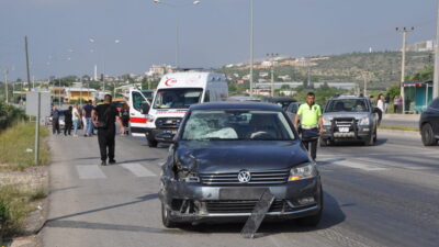 MERSİN (AA) – Mersin'in Silifke ilçesinde otomobilin motosiklete çarpması sonucu