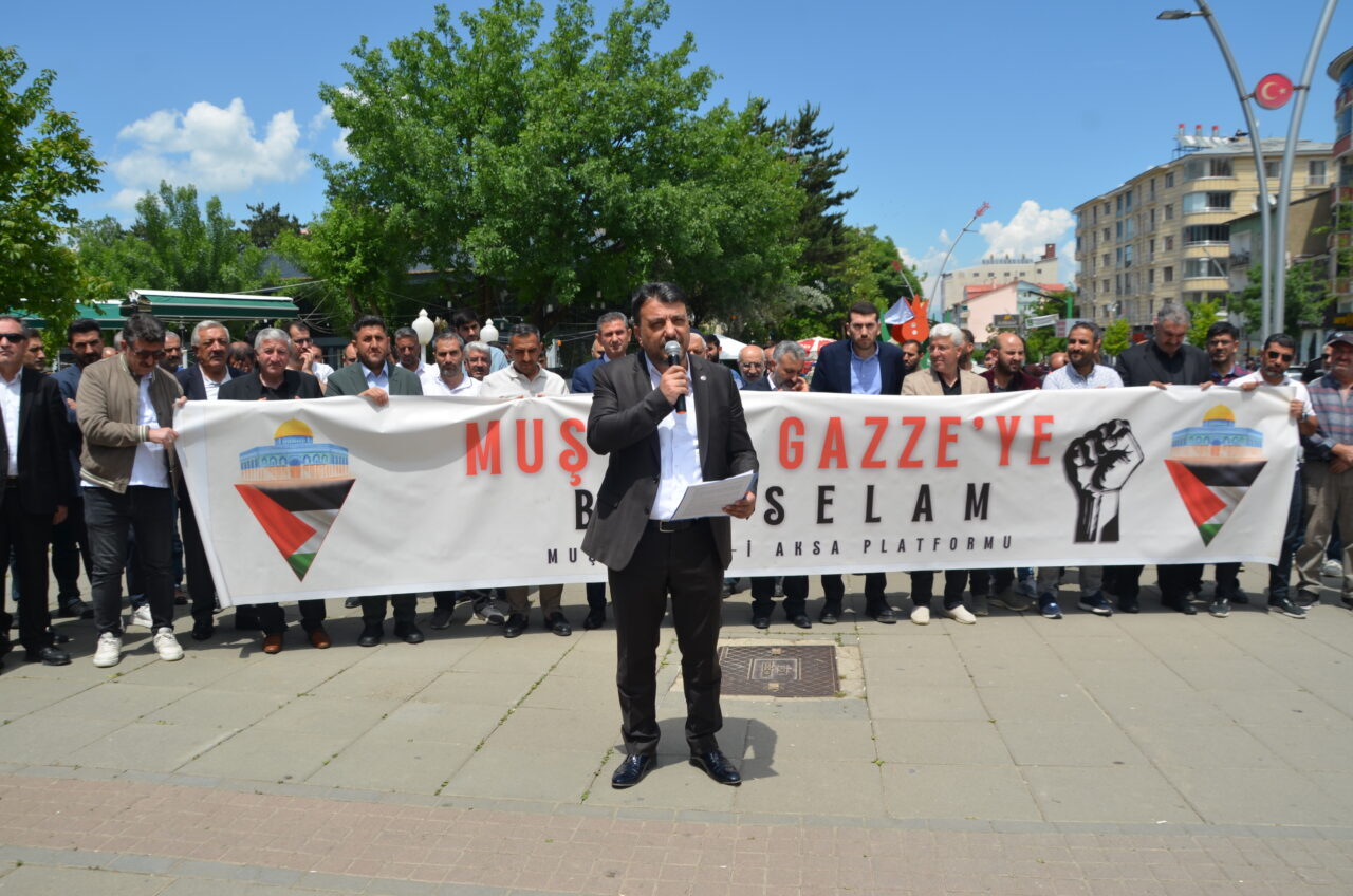 MUŞ (AA) – Muş'ta, Gazze, Kudüs ve Mescid-i Aksa'ya destek