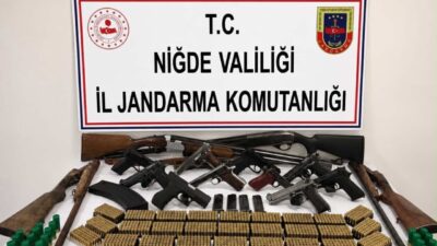 NİĞDE (AA) – Niğde merkezli 3 ilde düzenlenen silah kaçakçılığı
