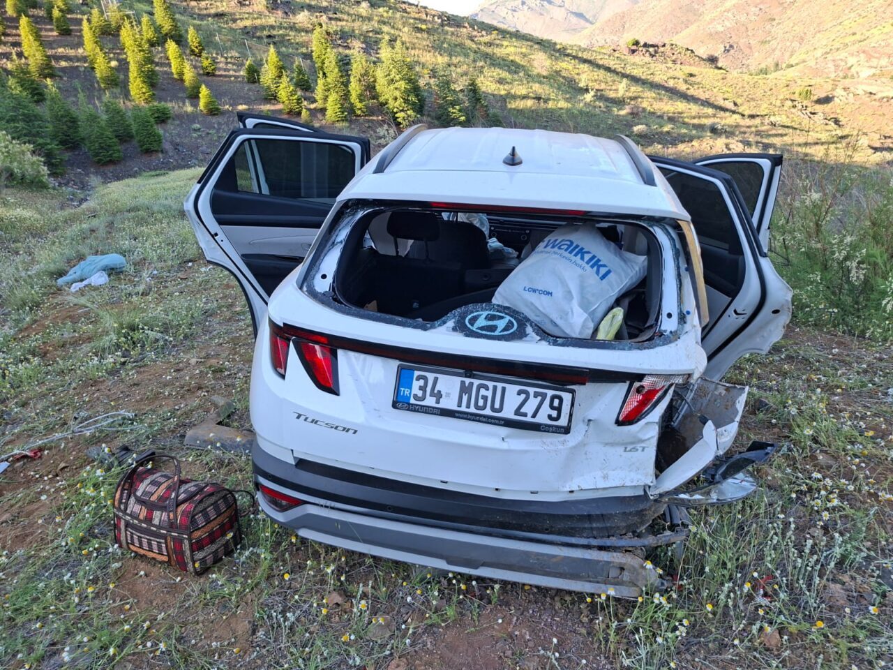 NİĞDE (AA) – Niğde'nin Ulukışla ilçesinde SUV tipi aracın şarampole