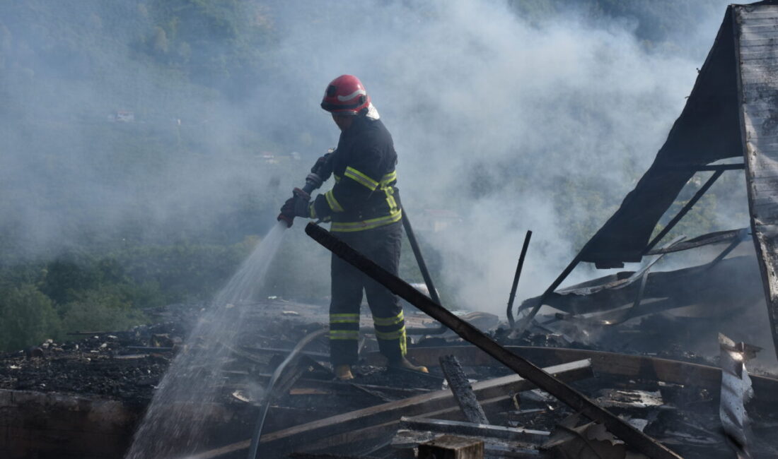 SAKARYA (AA) – Sakarya'nın Hendek ilçesinde 2 katlı ev yandı.