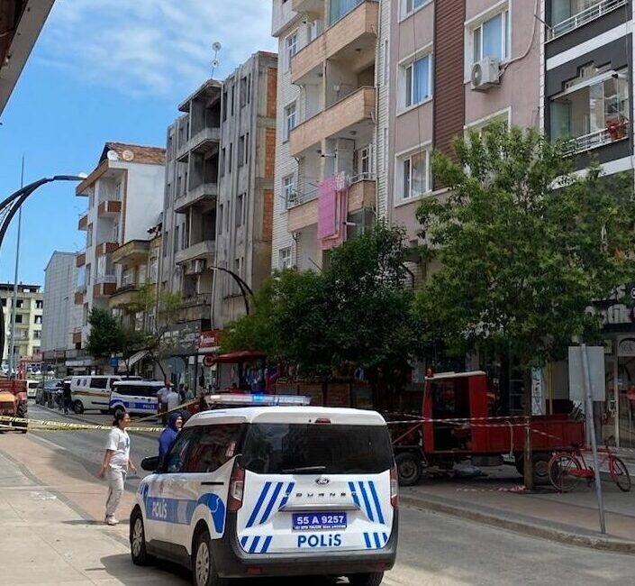 SAMSUN (AA) – Samsun'un Terme ilçesinde çatı tadilatı yaptığı sırada
