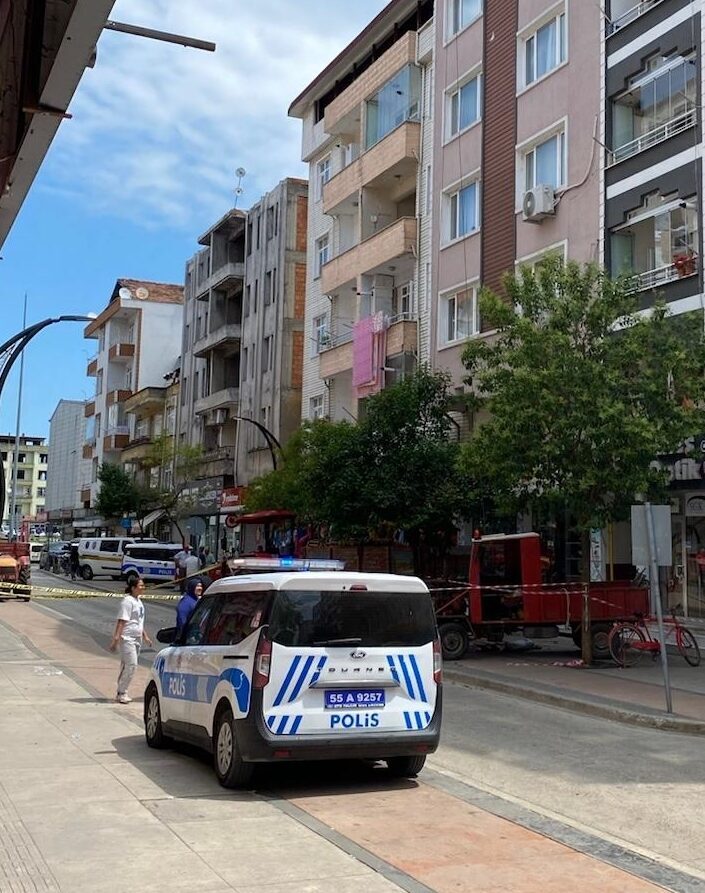 SAMSUN (AA) – Samsun'un Terme ilçesinde çatı tadilatı yaptığı sırada