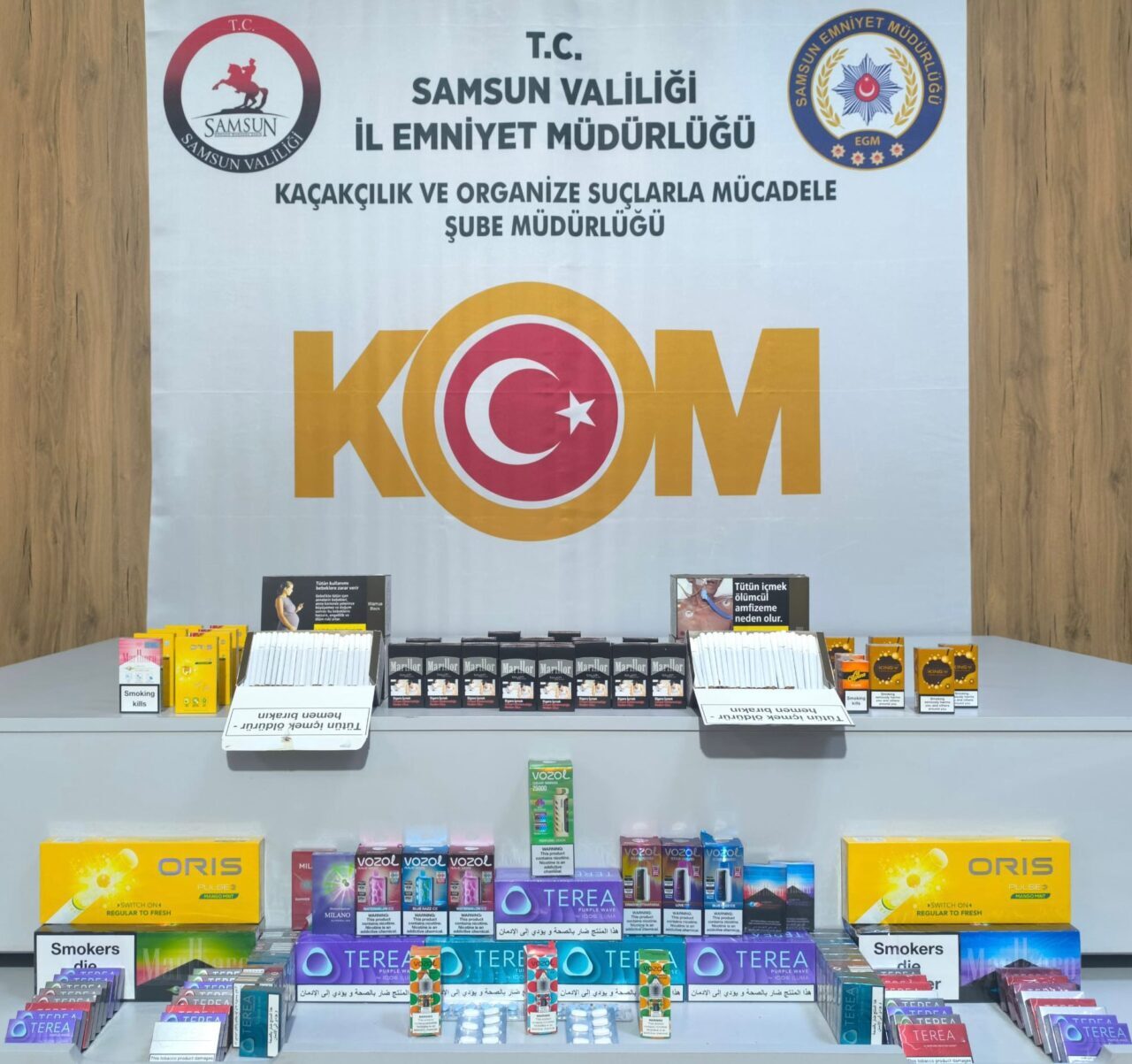 SAMSUN (AA) – Samsun'un İlkadım ilçesinde düzenlenen kaçakçılık operasyonunda 3