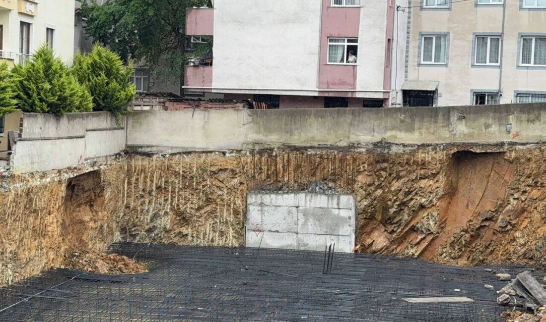 İSTANBUL (AA) – Sancaktepe'de bir inşaat alanında yağış nedeniyle kısmi
