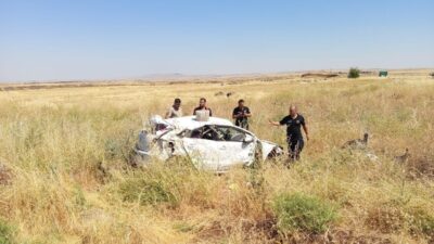 ŞIRNAK (AA) – Şırnak'ın Cizre ilçesinde şarampole devrilen otomobildeki 1'i