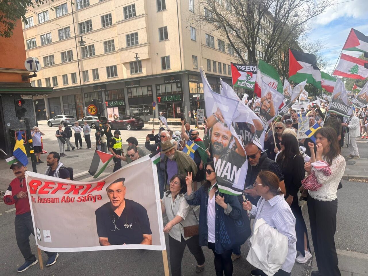 STOCKHOLM (AA) – İsveç’in başkenti Stockholm’de, İsrail'in Filistin ve Lübnan'a