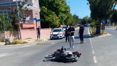 TEKİRDAĞ (AA) – Tekirdağ'ın Kapaklı ilçesinde devrilen motosikletin sürücüsü kaldırıldığı