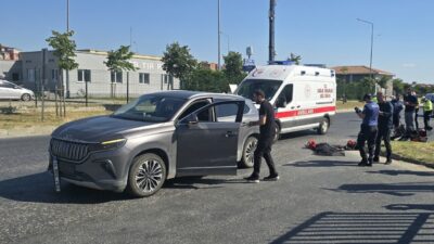 TEKİRDAĞ (AA) – Tekirdağ'ın Çerkezköy ilçesinde otomobil ile çarpışan elektrikli