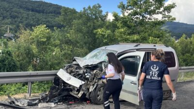 DÜZCE (AA) – Anadolu Otoyolu'nun Düzce kesiminde emniyet şeridinde meydana