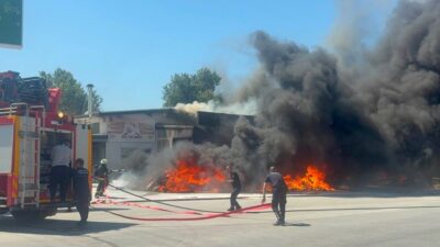 ANTALYA (AA) – Antalya'nın Gazipaşa ilçesindeki bir iş yerinde çıkan