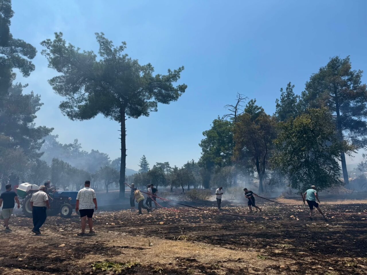 ANTALYA (AA) – Antalya'nın Kaş ilçesinde ormanlık alanda çıkan yangına