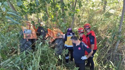 BALIKESİR (AA) – Balıkesir'in Savaştepe ilçesinde yol kenarındaki ağaçlara çarpan