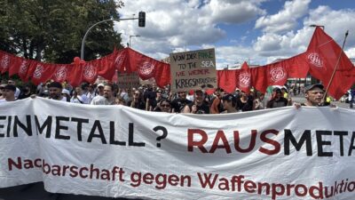 BERLİN (AA) – Almanya’nın başkenti Berlin’de İsrail için mühimmat üreten
