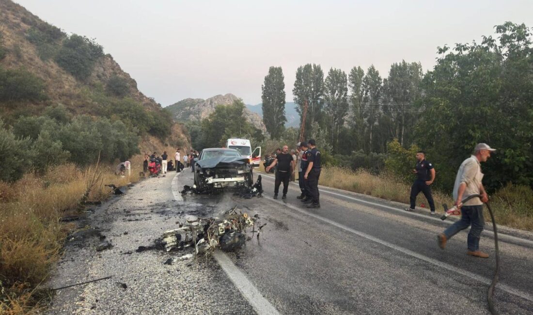 BİLECİK (AA) – Bilecik'in İnhisar ilçesinde otomobil ile motosikletin çarpışması