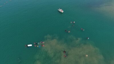 MUĞLA (AA) – Muğla'nın Bodrum ilçesinde gerçekleştirilen deniz dibi temizliği