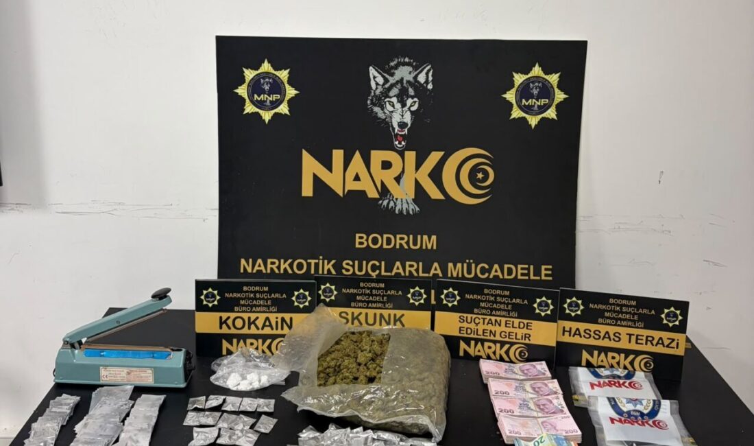 - Bodrum Cumhuriyet Başsavcılığı koordinesinde düzenlenen operasyonda uyuşturucu madde, kokain