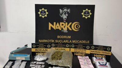 - Bodrum Cumhuriyet Başsavcılığı koordinesinde düzenlenen operasyonda uyuşturucu madde, kokain
