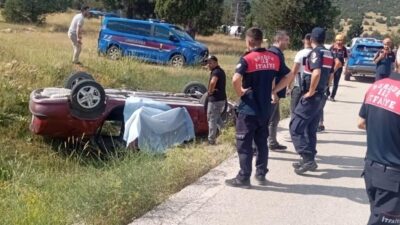 BURDUR (AA) – Burdur'da şarampole devrilen otomobilin sürücüsü hayatını kaybetti,