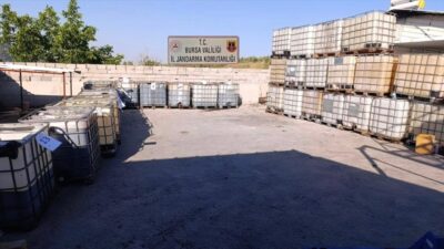 BURSA (AA) – Bursa'nın Gemlik ilçesinde jandarmanın düzenlediği kaçak akaryakıt