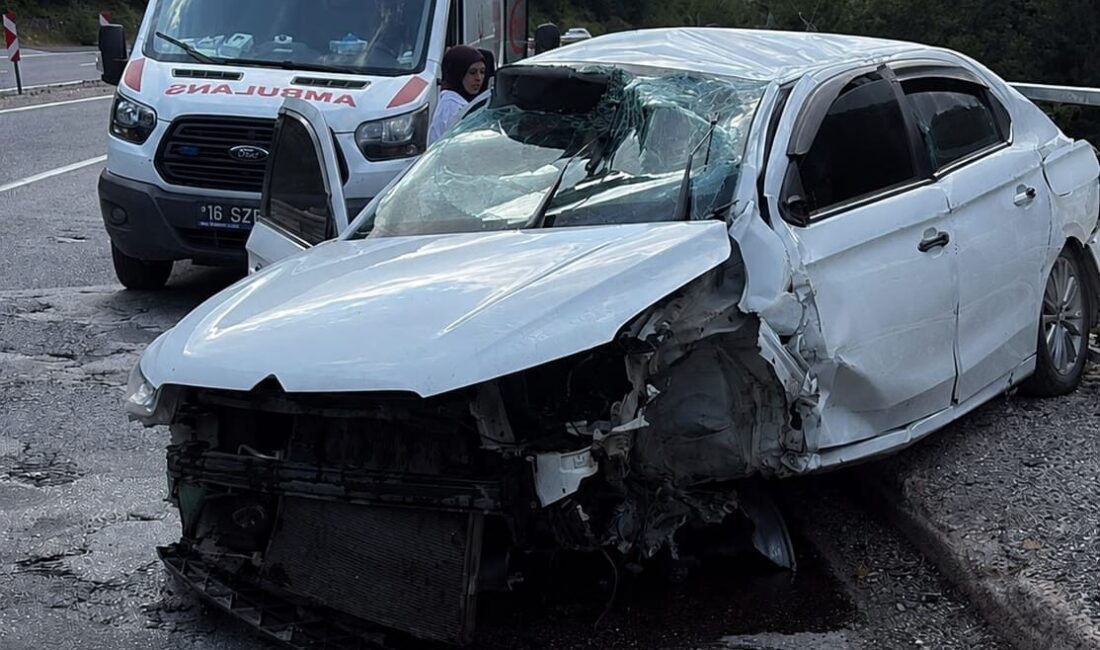 BURSA (AA) – Bursa'nın İnegöl ilçesinde, trafik kazası yapan otomobildeki