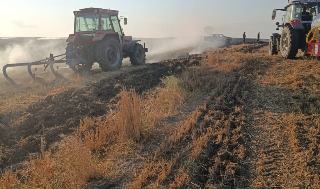 EDİRNE (AA) – Edirne'nin İpsala ilçesinde tarım arazisinde çıkan yangın