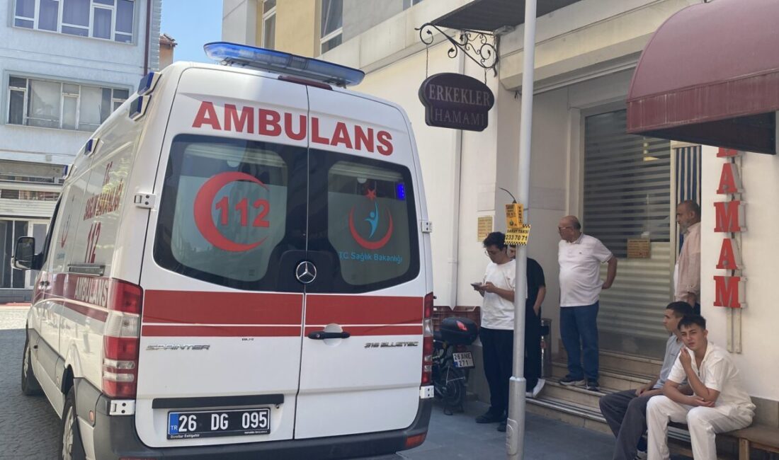 ESKİŞEHİR (AA) – Eskişehir'in Odunpazarı ilçesinde hamamın havuzunda hareketsiz halde