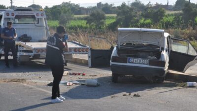 İZMİR (AA) – İzmir'in Ödemiş ilçesinde kontrolden çıkarak karşı şeride
