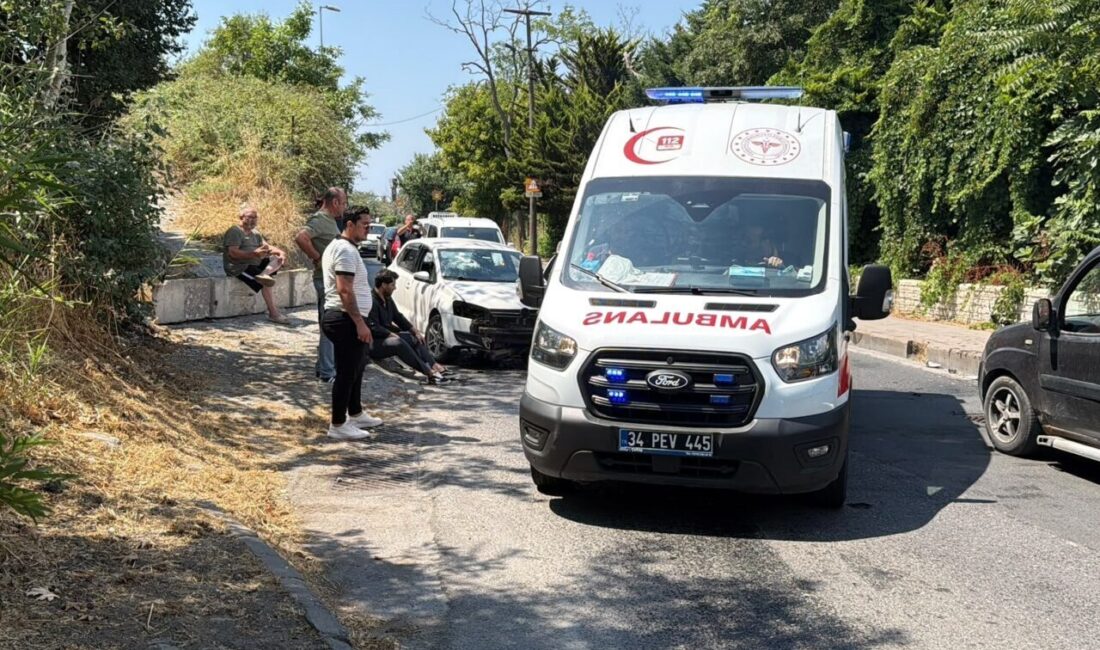 İSTANBUL (AA) – Küçükçekmece'de kaldırıma çarpıp devrilen otomobilin sürücüsü yaralandı.