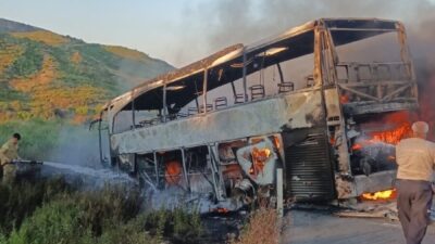 ANTALYA (AA) – Antalya'nın Manavgat ilçesinde seyir halindeyken alev alan