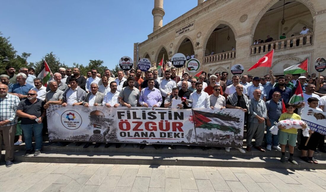 MARDİN (AA) – Mardin'de İsrail'in Gazze'ye saldırıları basın açıklamasıyla protesto