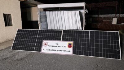 NEVŞEHİR (AA) – Nevşehir'de tarladan güneş enerji paneli çaldıkları ileri