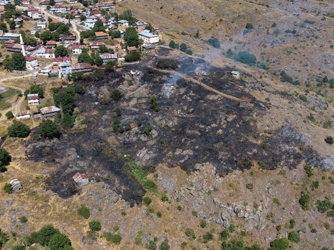 ORDU (AA) – Ordu'nun Mesudiye ilçesinde çıkan örtü yangını, ekiplerin
