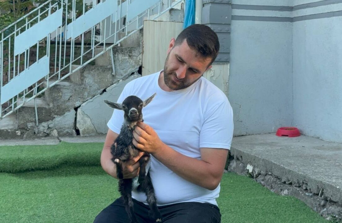 KARABÜK (AA) – Karabük'te yem almaya gittikleri pet shopta karşılaştıkları