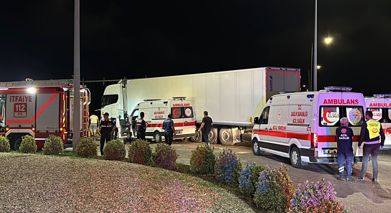 SAMSUN (AA) – Samsun'un İlkadım ilçesinde hasta taşıyan ambulans ile