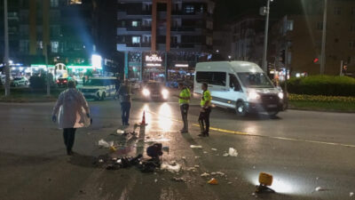 SAMSUN (AA) – Samsun'un Çarşamba ilçesinde kamyonet ile motosikletin çarpışması