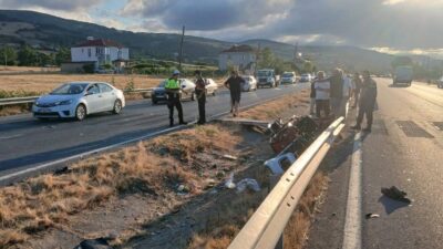 SAMSUN (AA) – Samsun'un Alaçam ilçesinde otomobille çarpışan elektrikli bisikletteki