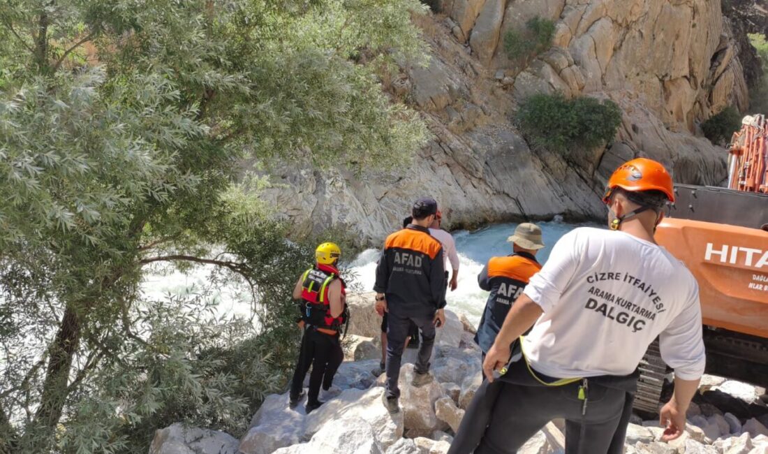 ŞIRNAK (AA) – Şırnak'ın Beytüşşebap ilçesinde balık tutarken Habur Çayı'na