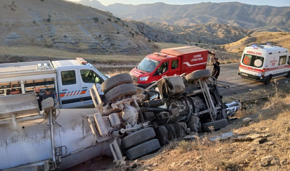ŞIRNAK (AA) – Şırnak'ta akaryakıt tankerinin devrilmesi sonucu sürücü ağır